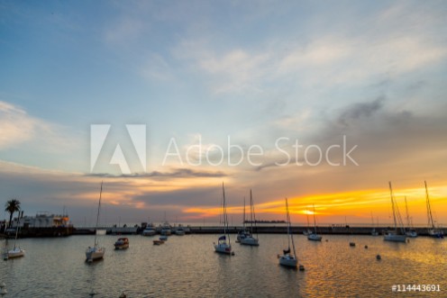 Picture of Couch de soleil sur le port de Colonia de Sacramento en Uruguay